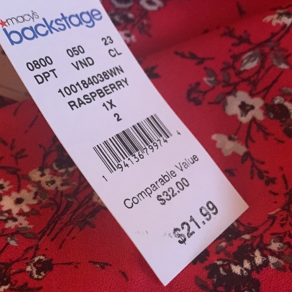 Madison Jules Raspberry Blouse 👚,Size 1X - Picture 3 of 3